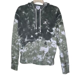 Champion Green Tie Dye Hoodie Size Medium
